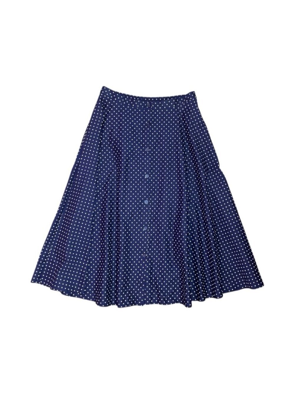 Uniqlo Polka Dot Midi Circle Skirt Navy Women’s Medium